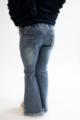 Girl's Pearl Denim Flares - Teigan & Co