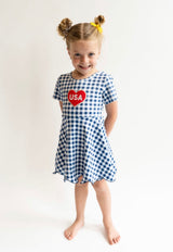 Girls USA Heart Gingham Dress | Toddler & Youth - Teigan & Co
