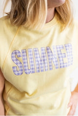 Golden Sumner Gingham Graphic Top | Women's - Teigan & Co