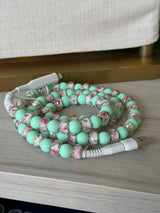 Green + Florals Beaded 4 - in - 1 Charging Cable - Teigan & Co