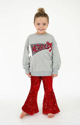 Holiday Red Sequins Flares | Toddler & Youth - Teigan & Co