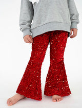 Holiday Red Sequins Flares | Toddler & Youth - Teigan & Co