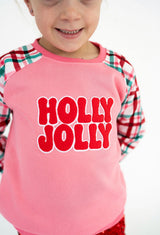 Holly Jolly Patch Plaid Crew | Toddler & Youth - Teigan & Co
