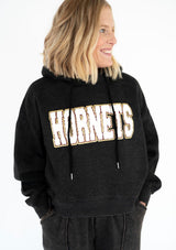 Hornets Patch Acid Wash Hoodie | Women's - Teigan & Co