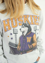 Huskies Rhinestone Rally Crew Neck | Womens - Teigan & Co