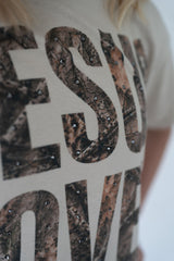 Jesus Loves You Rhinestone Camo Tee - Teigan & Co