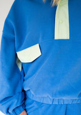 Katydid Blue Quarter-Snap Two-Piece Athletic Set | Women's - Teigan & Co