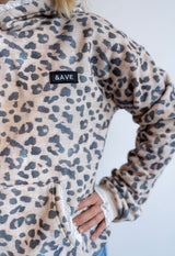 Leopard Lace Trim Hoodie - Ampersand Ave | Women's - Teigan & Co