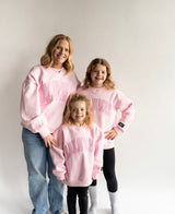 Lulu Mac Adult Mono Crew - Light Pink - Teigan & Co