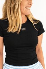 Lulu Mac Baby Doll Top-Black | Women's - Teigan & Co