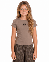 Lulu Mac Baby Doll Top- Dark Taupe | Youth - Teigan & Co