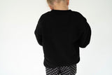 Lulu Mac Black Mini Polka Dot Crewneck | Youth - Teigan & Co