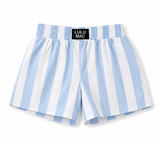Lulu Mac Blue Pinstripe Youth Shorts - Teigan & Co