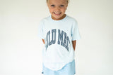 Lulu Mac Blue Stripe Chambray Tee | Youth - Teigan & Co