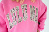 Lulu Mac Bubblegum Camo Crew | Women's - Teigan & Co
