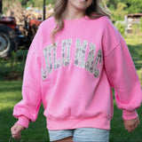 Lulu Mac Bubblegum Camo Crew | Women's - Teigan & Co