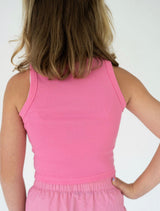 Lulu Mac Bubblegum Solid Tank | Youth - Teigan & Co