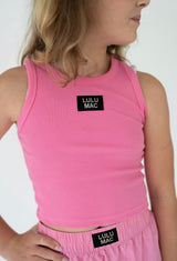 Lulu Mac Bubblegum Solid Tank | Youth - Teigan & Co