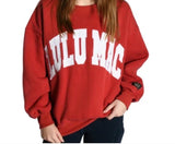 Lulu Mac Cardinal/White-Stitch Crewneck | Women's - Teigan & Co