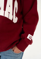 Lulu Mac Cardinal/White-Stitch Crewneck | Women's - Teigan & Co