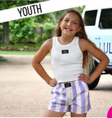 Lulu Mac Darby Shorts-Lavender | Youth - Teigan & Co