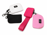 Lulu Mac Double Pouch Wristlet - Magenta and Pastel Pink - Teigan & Co