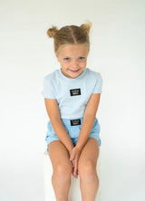 Lulu Mac Light Blue Babydoll Tee | Youth - Teigan & Co