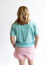 Lulu Mac Pink Polka Dot Tee - Chalky Mint | Adult and Youth - Teigan & Co