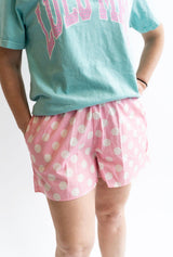 Lulu Mac Polka Dot Shorts - Light Pink | Adult & Youth - Teigan & Co