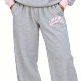 Lulu Mac Puff Pant- Grey/Light Pink | Women's - Teigan & Co