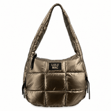 Lulu Mac Puffer Metallic Tote- Olive - Teigan & Co