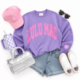 Lulu Mac Purple & Pink Puff Crew Neck | Women's - Teigan & Co