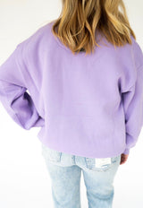 Lulu Mac Purple & Pink Puff Crew Neck | Women's - Teigan & Co