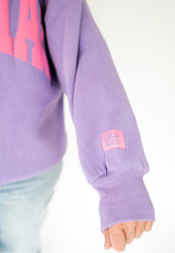 Lulu Mac Purple & Pink Puff Crew Neck | Women's - Teigan & Co
