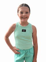 Lulu Mac Seafoam Solid Tank | Youth - Teigan & Co