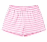 Lulu Mac Stripe Mono-Tag Short-Light Pink | Women's - Teigan & Co