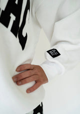 Lulu Mac White & Black Puff Crew Neck | Women's - Teigan & Co