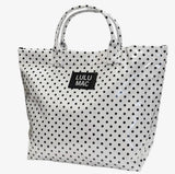 Lulu Mac White/Black Polka Dot Tote - Teigan & Co