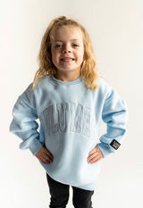 Lulu Mac Youth Mono Crew Neck - Light Blue - Teigan & Co