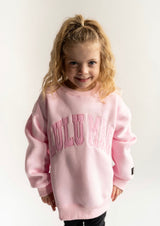 Lulu Mac Youth Mono Crew Neck - Light Pink - Teigan & Co