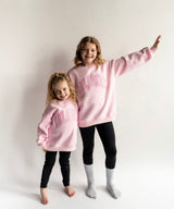 Lulu Mac Youth Mono Crew Neck - Light Pink - Teigan & Co