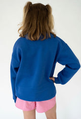 Lulu Mac Youth Royal & Pink Puff Crew | Youth - Teigan & Co