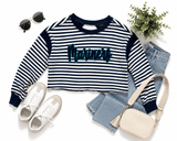 Mariners Open Back Stripe Pullover | Women's - Teigan & Co