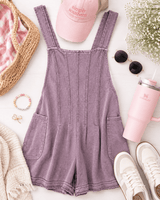 Mauve Overall Romper - Simply Southern - Teigan & Co