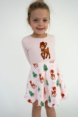 Merry Little Reindeer Active Dress | Toddler & Youth - Teigan & Co