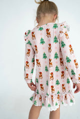Merry Little Reindeer Bamboo Pajama Gown | Toddler & Youth - Teigan & Co