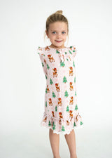 Merry Little Reindeer Bamboo Pajama Gown | Toddler & Youth - Teigan & Co