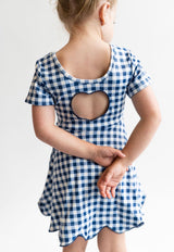 Navy Gingham Active Dress | Toddler & Youth - Teigan & Co