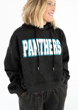 Panthers Patch Acid Wash Hoodie | Women's - Teigan & Co