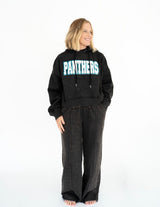 Panthers Patch Acid Wash Hoodie | Women's - Teigan & Co